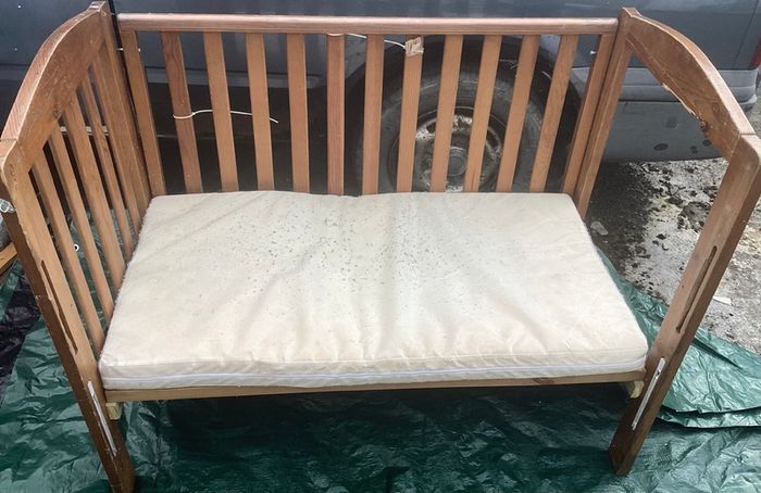 Baby cot with mattress in good condition FOR FREE