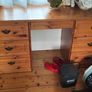 Solid Pine Chest of Drawers & Dressing Table/Desk Image 2