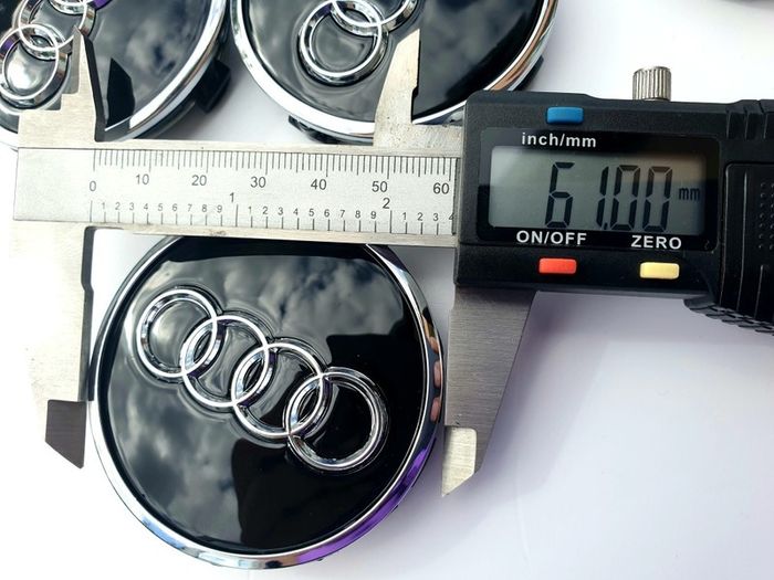 Set/4x 61mm Gloss BLACK 3D AUDI alloy wheel centre caps cap  4M0601170JG3 Hub Cover