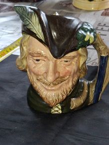 Old Royal Doulton Robin Hood Character Mug or Jug 1959 Postage Available or Collection Measurements in Photos,