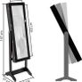 Luxury Mirror Jewellery Cabinet Black - Free Delivery Nationwide Image 6