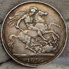 United Kingdom 1893 Silver Crown Queen Victoria LVII