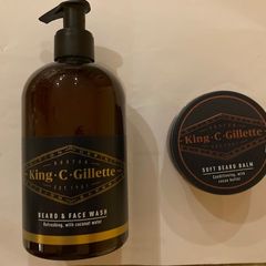 Gillette Beard and face wash and Beard Balm. New