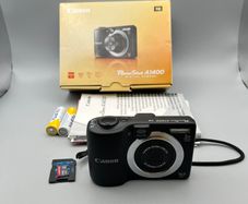 Canon PowerShot A1400 16MP Digital Camera Black - Full Kit - Boxed