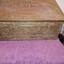 Antique brass Burn's Cottage Slipper Box Image 2