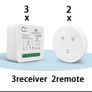 Remote Control Light Switch 220V 110V 16A 2-Way Control Module with Round Button Wall Panel Switch f Image 3