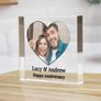 Personalised Heart Photo Upload Small Glass Ornament Image 3