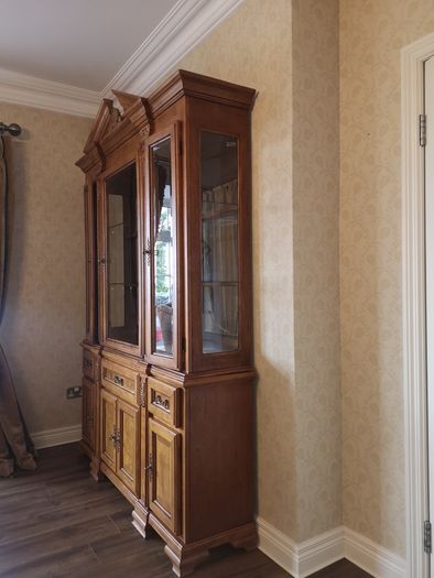 glass wooden cabinet