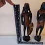 2 Vintage Wooden Handmade African Tridal Figures Image 3