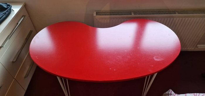 Red Desk on wheels