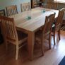 Solid Oak Dining Room Table & Chairs Image 6