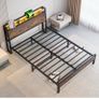 King Size Bed Frame with Charging Station and LED Lights Image 4