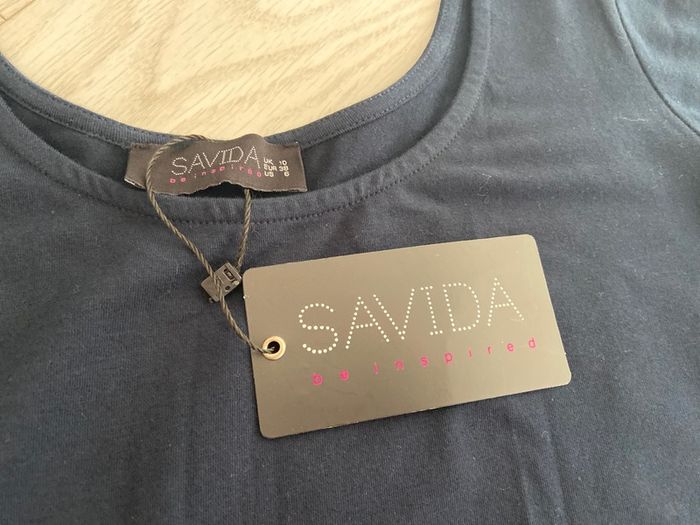 BNWT Savida Navy Scoop Neck Mini Dress Size 10