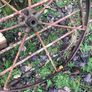 Vintage horse cart wheel Image 4