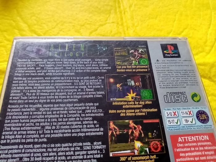 Alien Trilogy PlayStation 1 Ps1 PlayStation 2 ps2 games Original