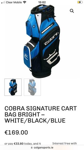 New Cobra Signature Cart Bag