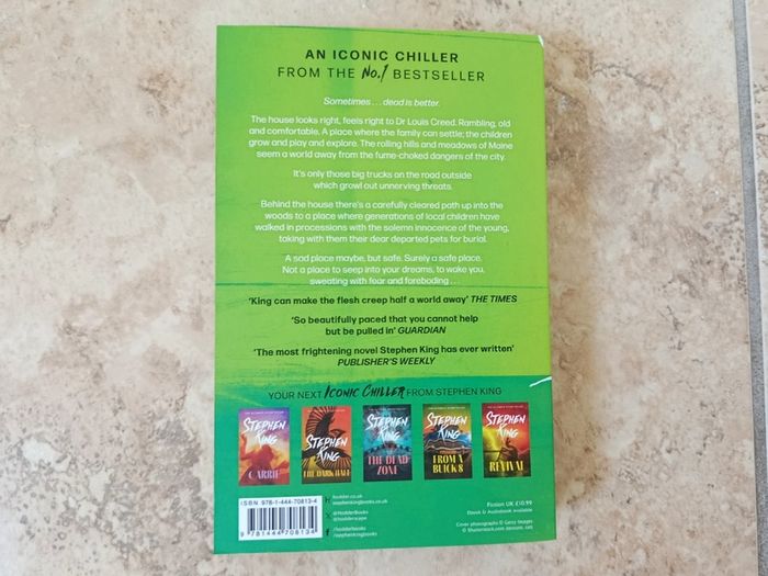 Stephen King: Pet Sematary - Horror Paperback Book, Hodder & Stoughton, 2024 NEW