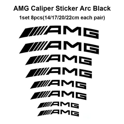 Mercedes AMG Car Brake Caliper Sticker Car Accessories Waterproof and Reflective Laser Letters Decoration Decals