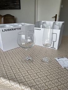 Ikea Gin & Ikea Champagne glasses (12)