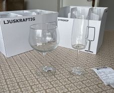 Ikea Gin & Ikea Champagne glasses (12)