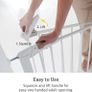 Stair Gate Maxi Secure Toddler & Baby Gate 76-82cm extends up to 117cm with separately sold extensions | Pressure Fit Baby Safety & Dog Gate for Doorways | No-Screw Install Child Gate, White Image 6