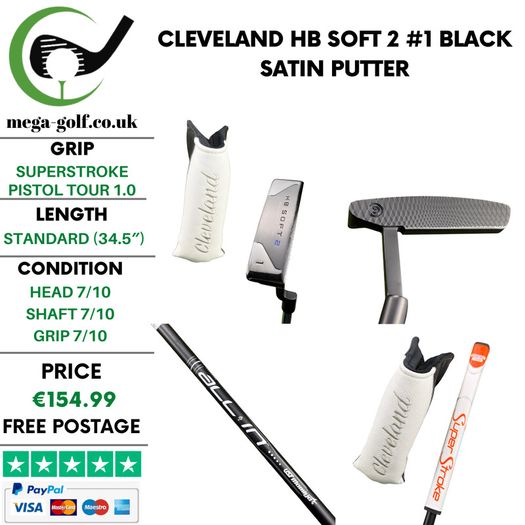 Cleveland HB Soft 2 #1 Black Satin Putter / 34.5"