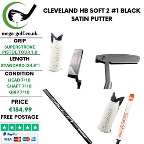 Cleveland HB Soft 2 #1 Black Satin Putter / 34.5"