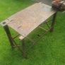 Old Vice (seized/not working) and small Welding Table (very heavy) Image 3