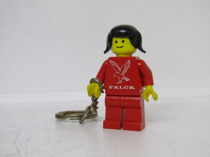 Lego Vintage Retro Lego Falck Female Key chain This Is A Rare Version With The Key Chain Around The Right Wrist As With All Very Early Lego keychains RARE AND HARD TO FIND