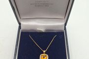 9ctb yellow gold  citrine necklace