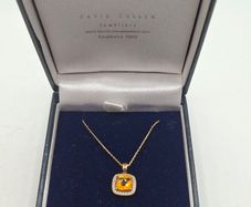 9ctb yellow gold  citrine necklace