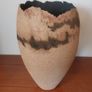 Fabulous Tall Hand-Built Studio Pottery Vase in a Textured Stoneware Clay with an Organic Asymmetric Shape, Hand Made, A Piece of Sculptural Art, But Unknown Maker Image 7
