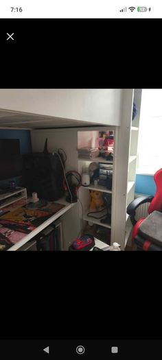 ikea high sleeper with desk and wardrobe