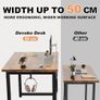 Computer Desk 100 x 50 x 75 cm, Home Office desk, Study Writing Small Desks, Gaming Deske for Home Workstations, Industrial Design Black Desk Metal Frame, Rustic Brown Image 3