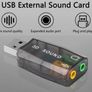 External USB 5.1 Channel Sound Card Audio Mic Adapter Image 2