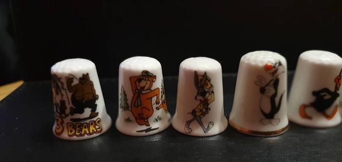 Collection of Cartoon Character Bone China Thimbles