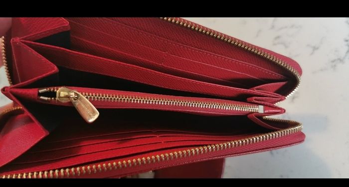 Authentic Vintage Dolce and Gabbana Leather Red wallet.