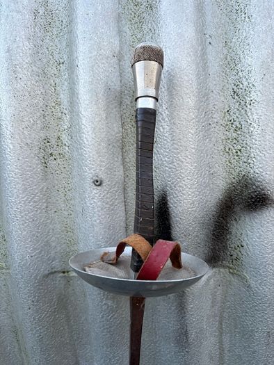 Vintage French Foils, Epee, Sabre and fencing mask. c1920