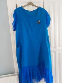 100% Linen Dress, Made in Italy, New.