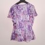 Jacques Vert Purple Pink Floral Print Chiffon Flutter Sleeve Blouse 20UK/48EU Image 8