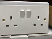 Twin Switched White Socket 13A
