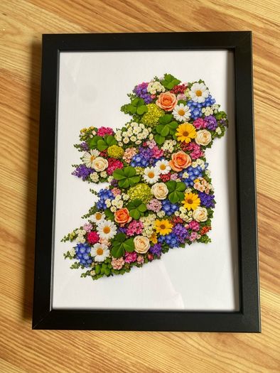 Floral Ireland Art Print. High Quality Glossy Finish