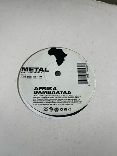 Afrika bambaataa Metal 12" vinyl