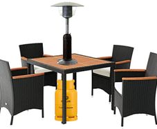 Tabletop Stainless Steel Patio Heater with Hose for Bottled Gas