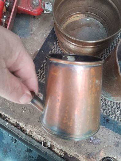 vintage copper pots