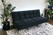 Black folding 3 seater Sofa bed.
