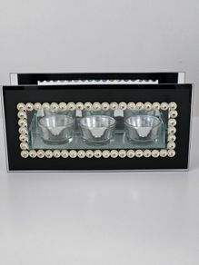 Candle Holder with Faux diamonds