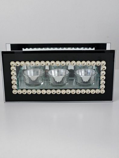 Candle Holder with Faux diamonds