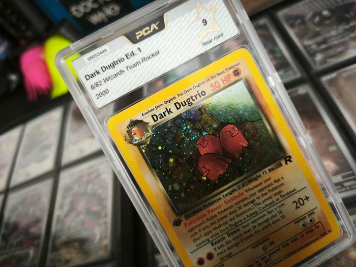 Dark Dugtrio ! FIRST EDITION ! PCA 9 ! Near Mint ! from team Rocket Set ! 2000 ! Pokemon Card !