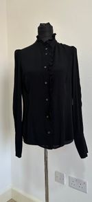 Great Plains black ruffle blouse - sz 12